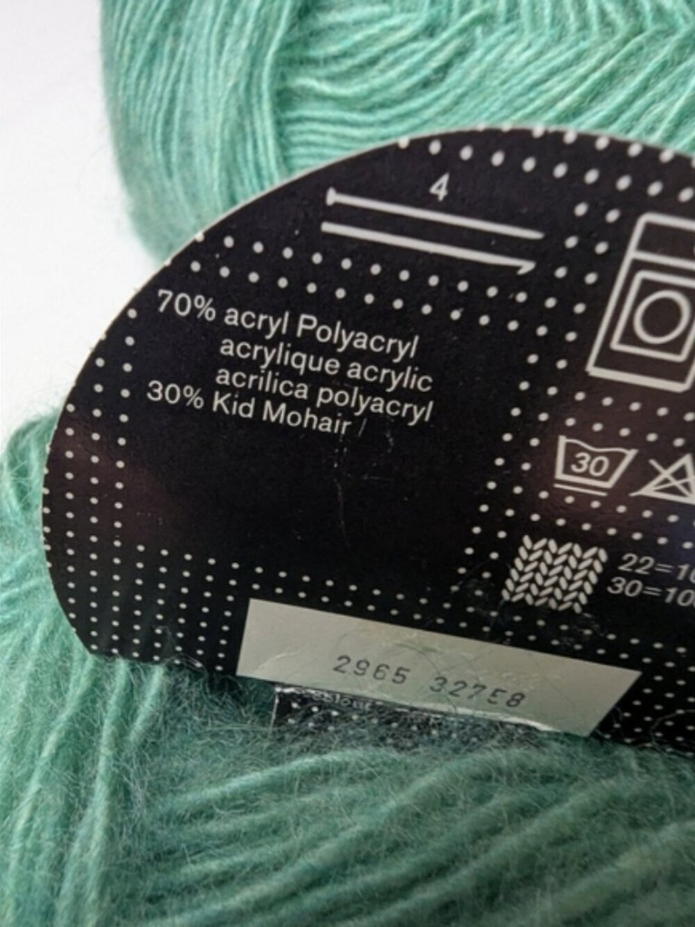 Vintage yarn Scheepjes Kid Mohair 30% DK Yarn Green 8 Balls x 50g - Picture 6 of 8